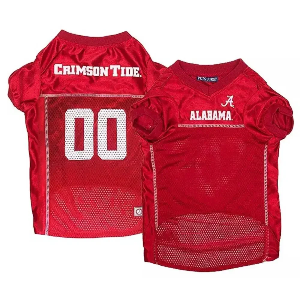 Alabama Crimson Tide Dog Jersey Large NCAA Pets First Football Mesh Shirt Roll